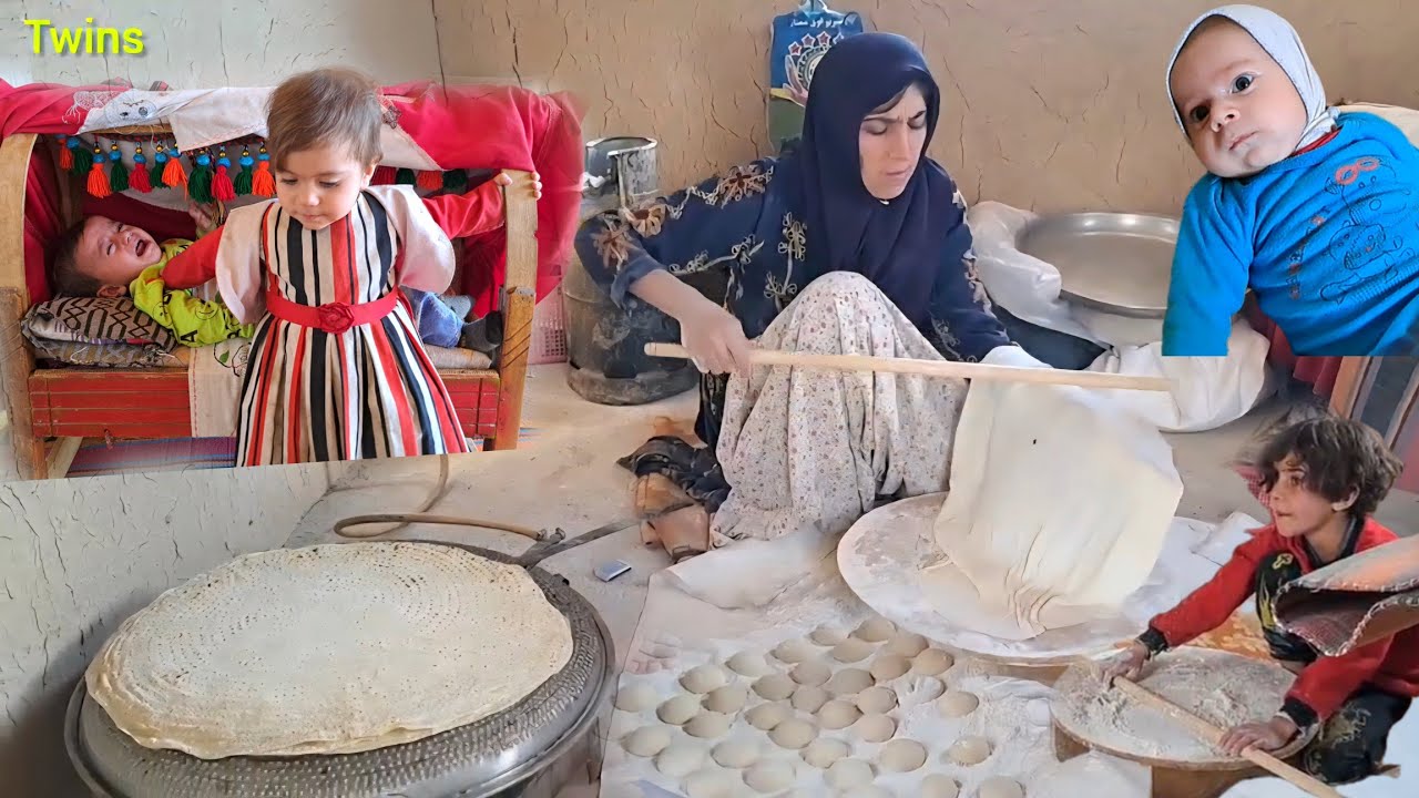 🏔️ Melting snow to wash clothes is the effort of a family of twins in the heart of the mountains.