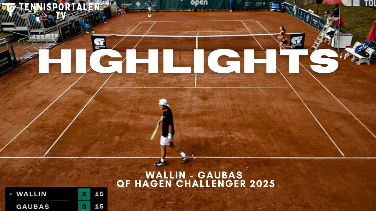 Highlights: Olle Wallin - Vilius Gabas, Hagen Challenger QF 2025