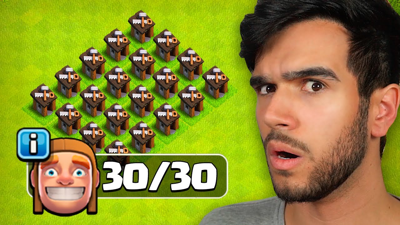 TENHO QUE OCUPAR 30 CONSTRUTORES NO CLASH OF CLANS!!