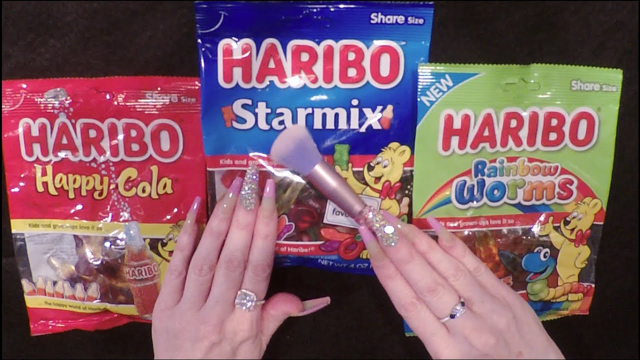 ASMR Haribo Gummy Candy Taste Test & Eat With Me | Whispered Ramble