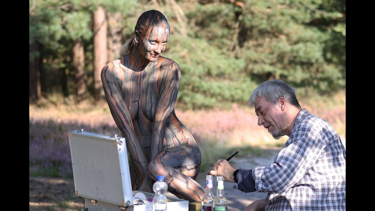 BODYPAINT IN NATURE - a story about making of - by handicaped artist J&ouml;rg D&uuml;sterwald