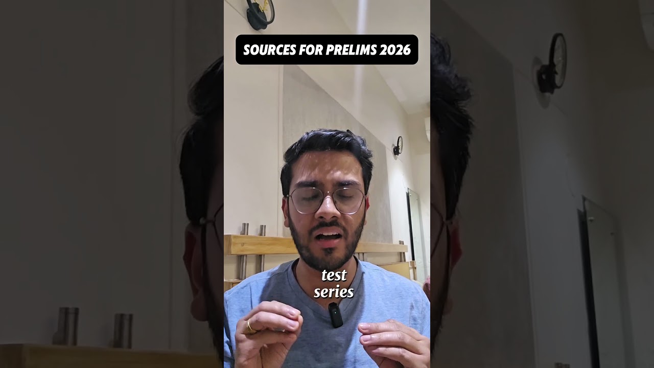 SOURCES FOR PRELIMS 2026 #exam #shorts