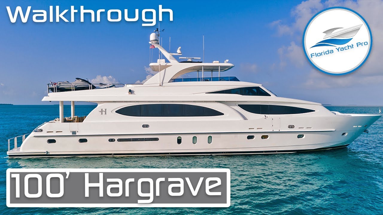 100ft Hargrave Superyacht Million $ Walkthrough at the 2021 Palm Beach Boat Show