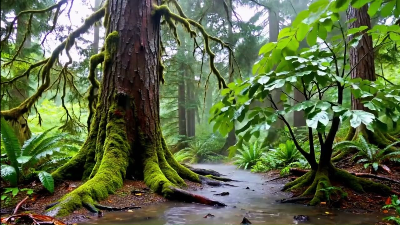 Forest Rain Ambience | 1 Hour of Relaxing Rainfall in a Peaceful Forest