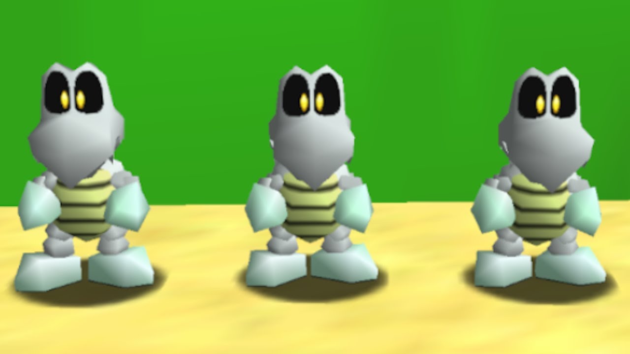 Dry Bones in Super Mario 64 (3 Players) - Full Game 100% Walkthrough