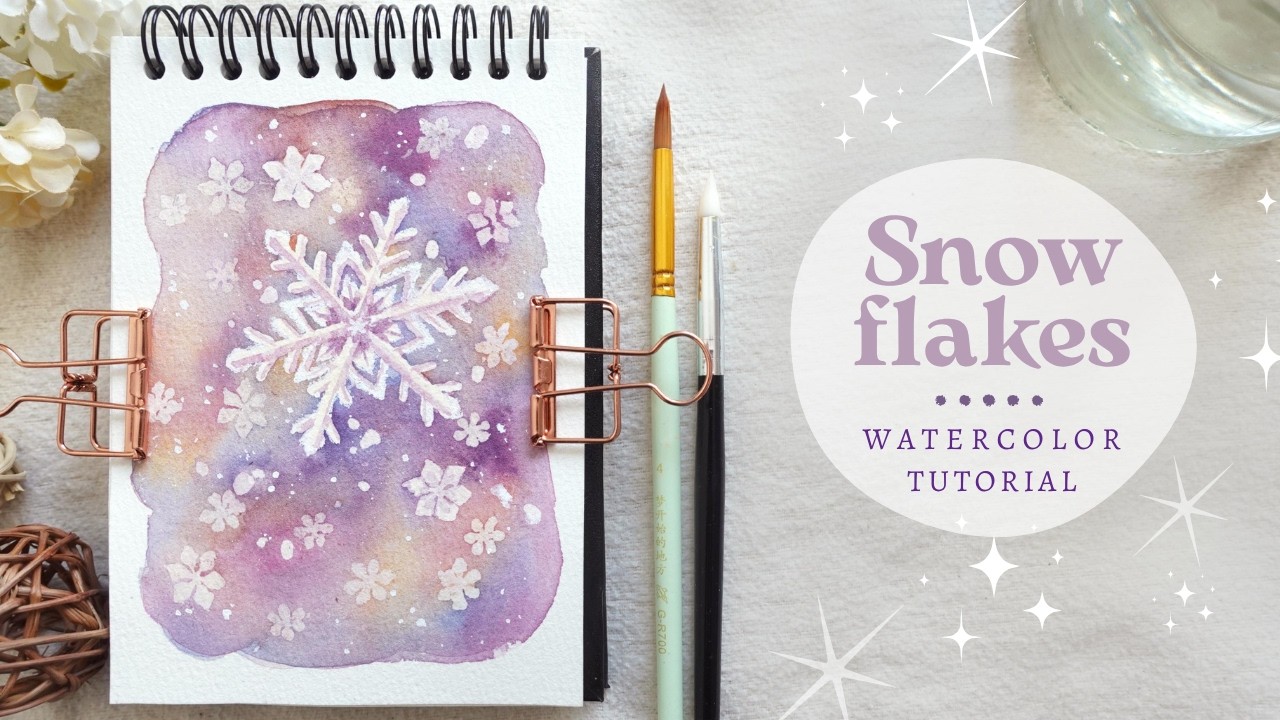 Dreamy Snowflakes: Watercolor Tutorial ❄️