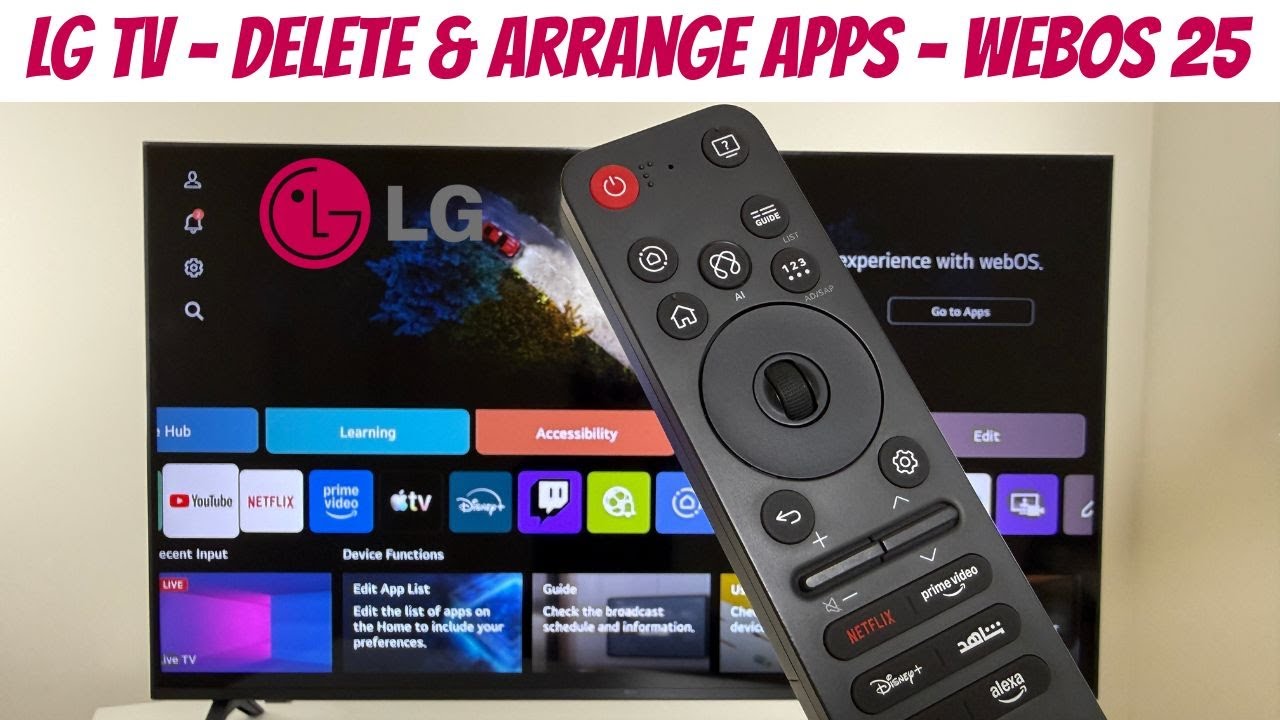 Телевизор LG &mdash; Как удалить &mdash; Переместить приложения &mdash; WebOS 25 &mdash; 4K