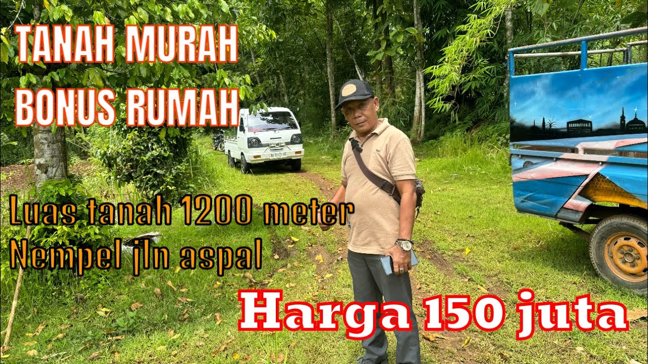 TANAH MURAH BONUS RUMAH (  luas 1200 meter ) HARGA 150 JUTA RUPIAH
