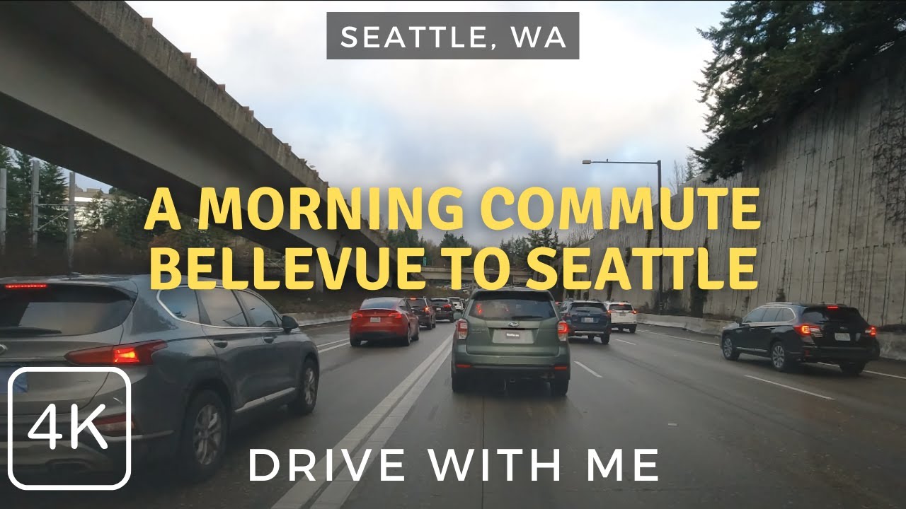 A Typical Morning Commute Into Seattle From Bellevue on I90 | Drive With Me