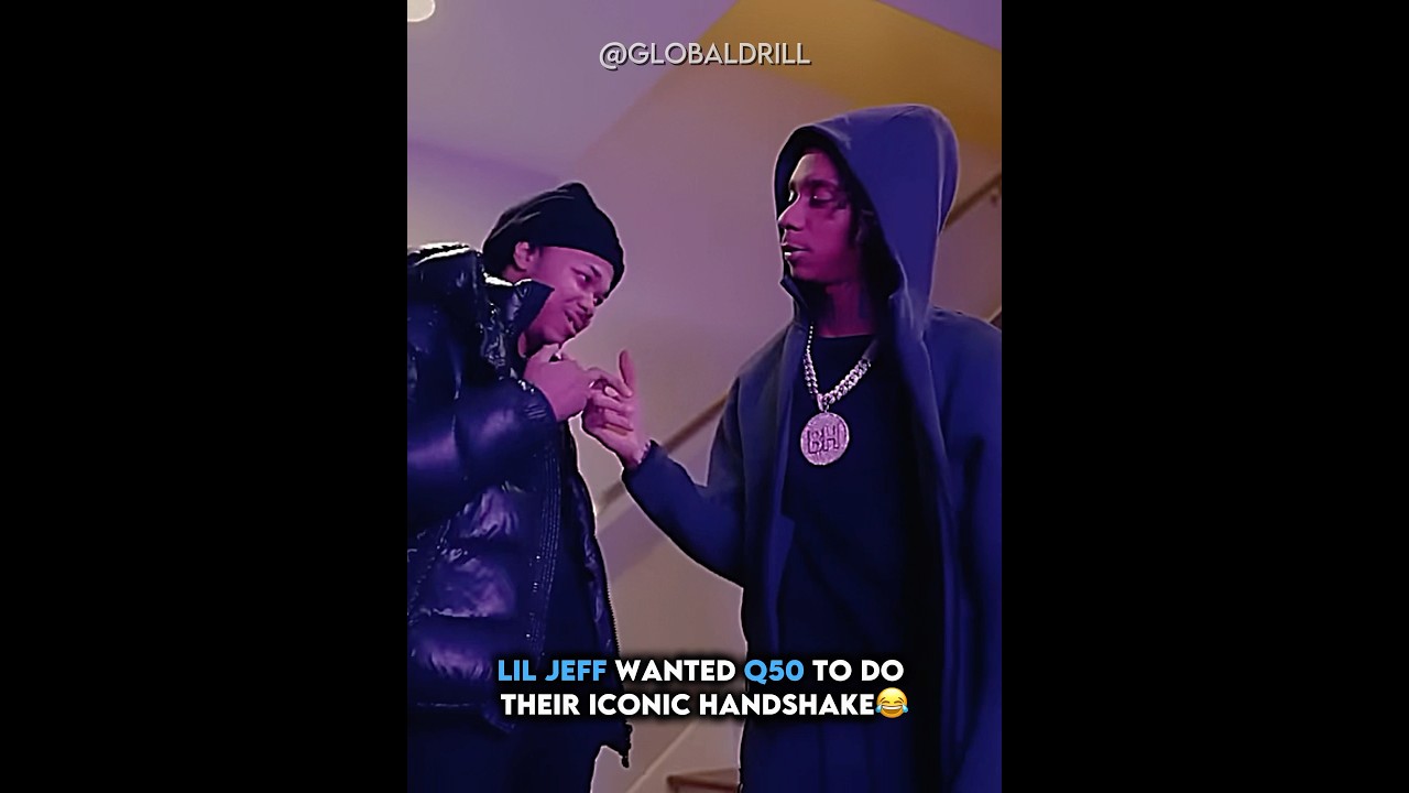 Lil Jeff Wanted Q50 To Do Their Iconic Handshake😂 #chicago #bloodhound #rap