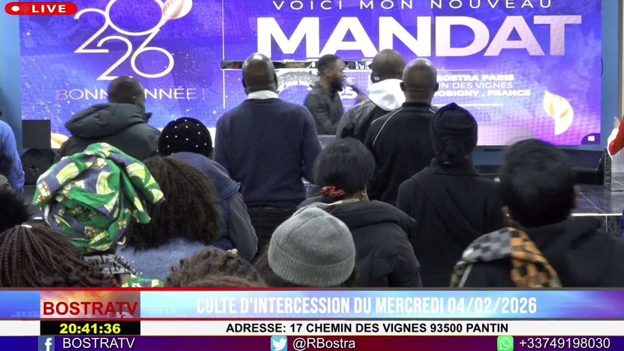 CULTE D'INTERCESSION DU MERCREDI 04/02/2026