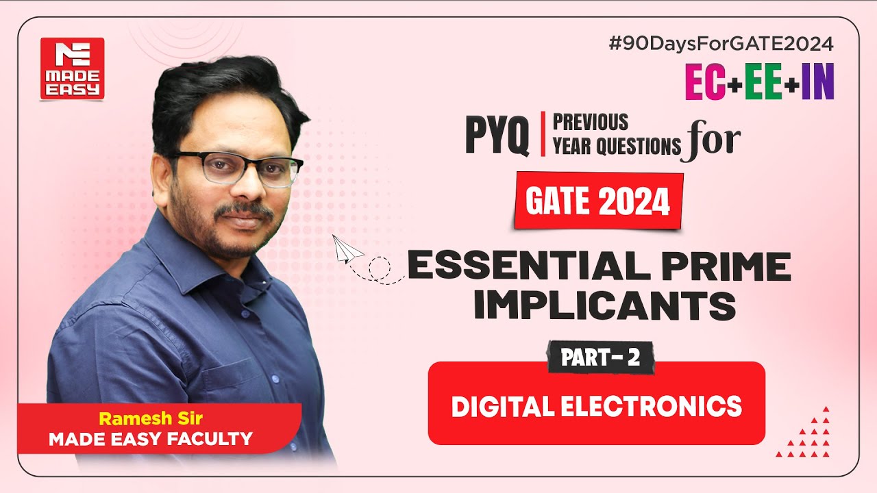Previous Year Question for GATE | Essential Prime Implicants | Digital Electronics | MADE EASY