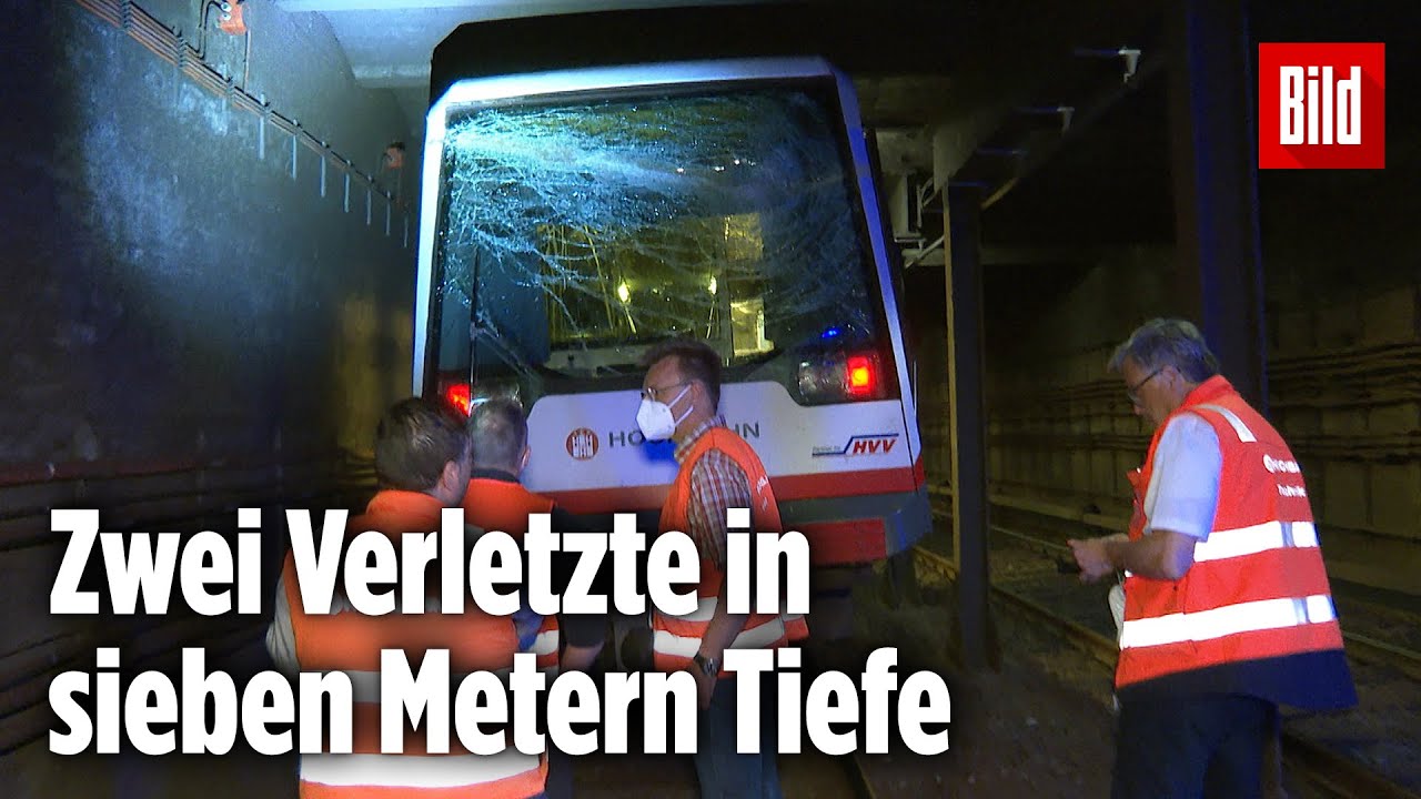 Unfall in Hamburg: U-Bahn prallt gegen ein Hindernis