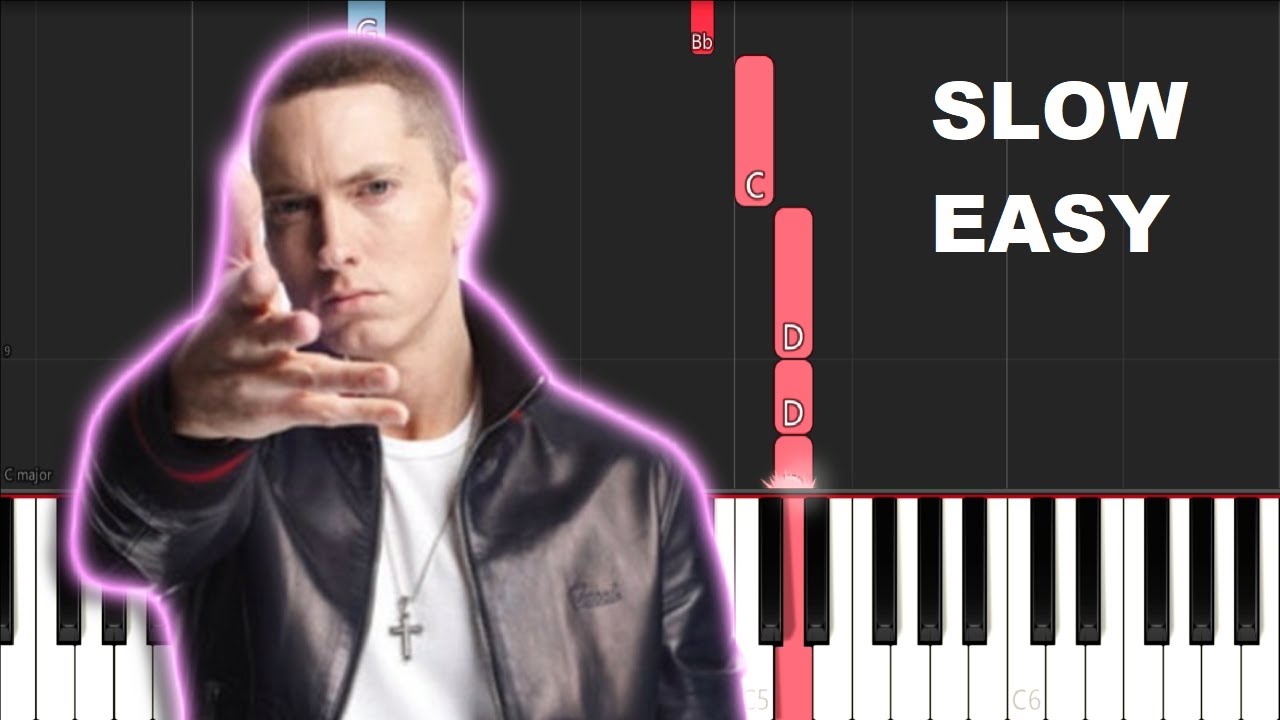 Eminem - Lose Yourself (SLOW EASY PIANO TUTORIAL)
