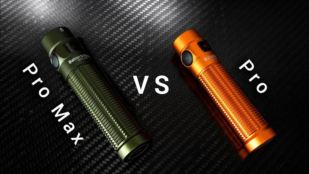 Olight Baton 3 Pro vs. Baton 3 Pro Max - Vergleich (1500 vs. 2500 Lumen)