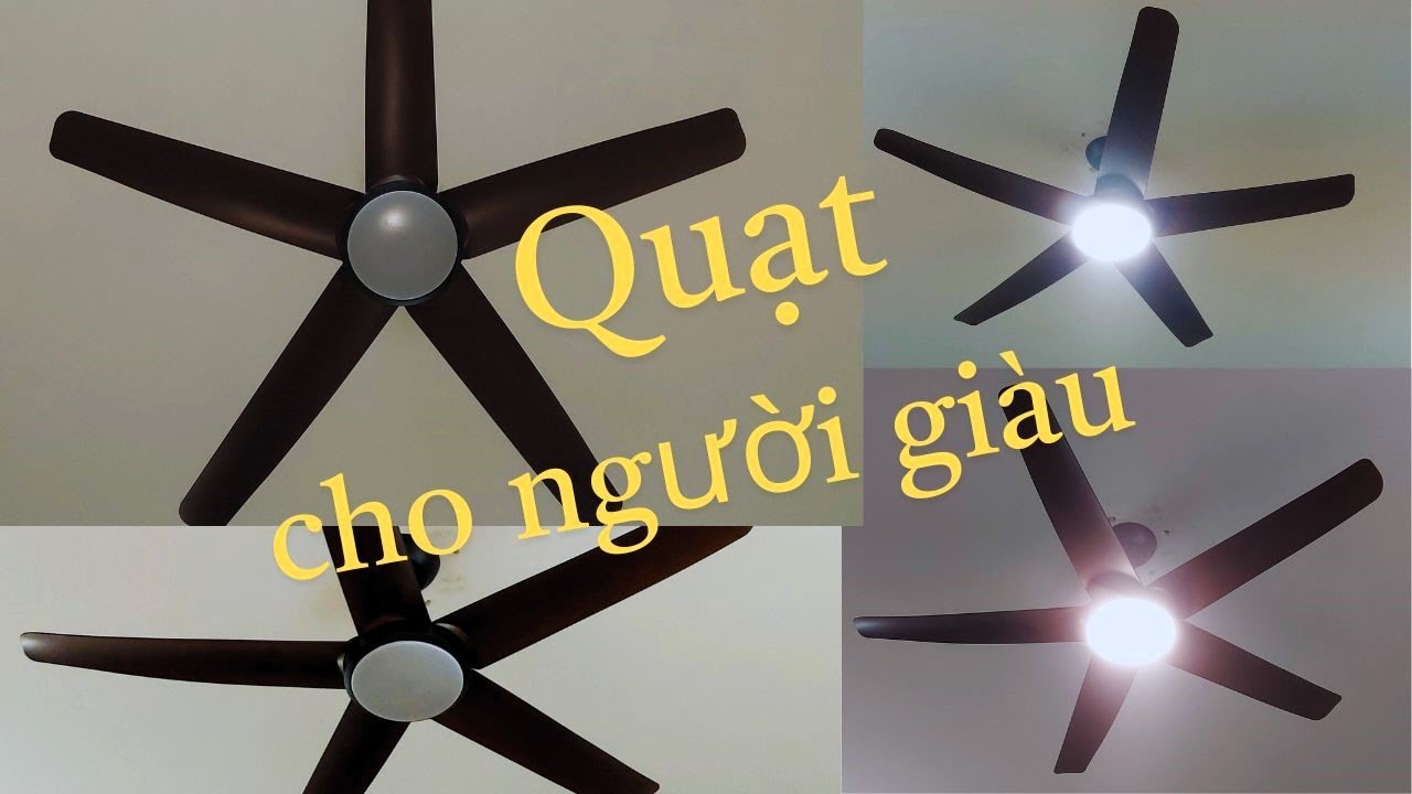 Quạt Trần 5 Cánh có Đèn hiệu suất làm mát cao lại tiết kiệm điện