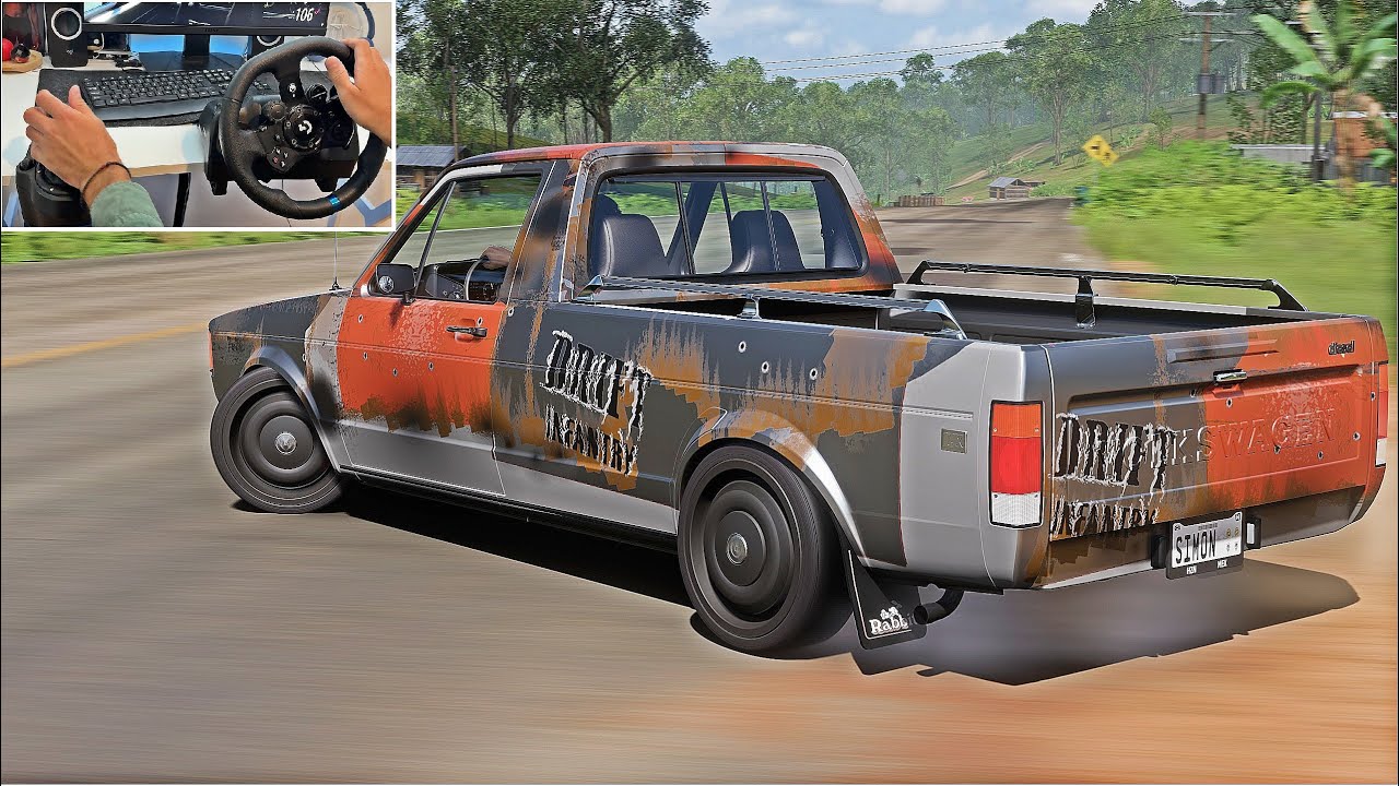 Volkswagen Pickup Drift Build | Forza Horizon 5 | Wheel Gameplay