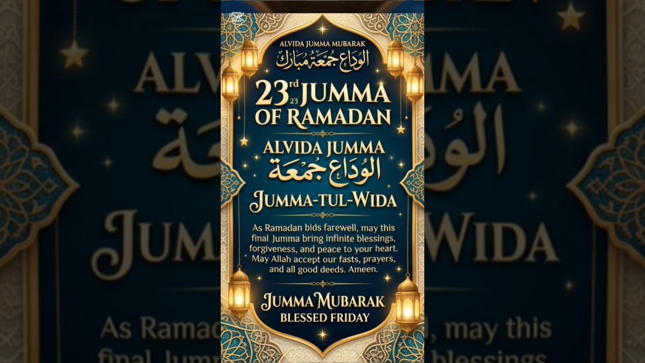 23 Roza & Alvida Jumma Status | 23rd Roza Mubarak | Alvida Jumma WhatsApp Status #alvidajummamubarak