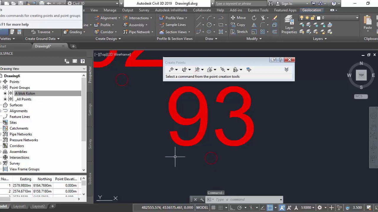 1-Autocad Civil 3d Nokta Dosyası Yükleme ve Görünüm Ayarları