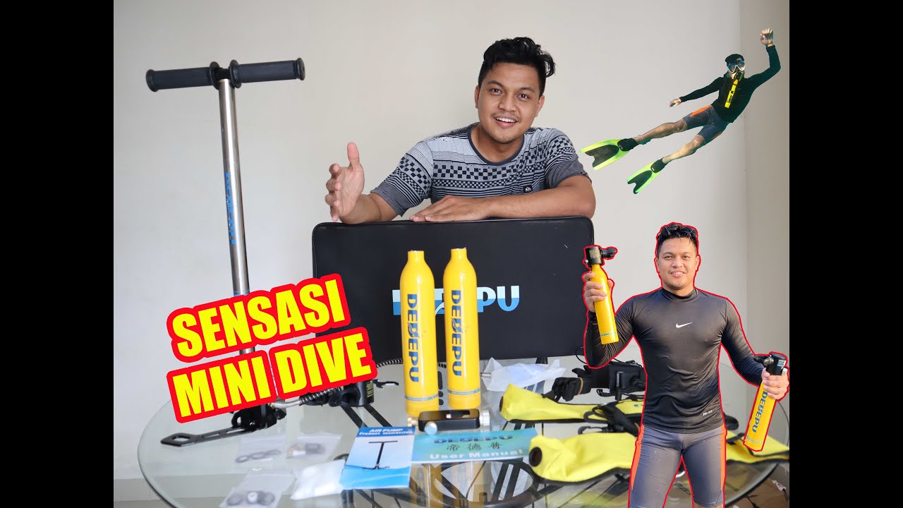 PERTAMA KALINYA DIVING DENGAN MINI DIVE SCUBA DEDEPU (SMACO) | UNBOXING & REVIEW