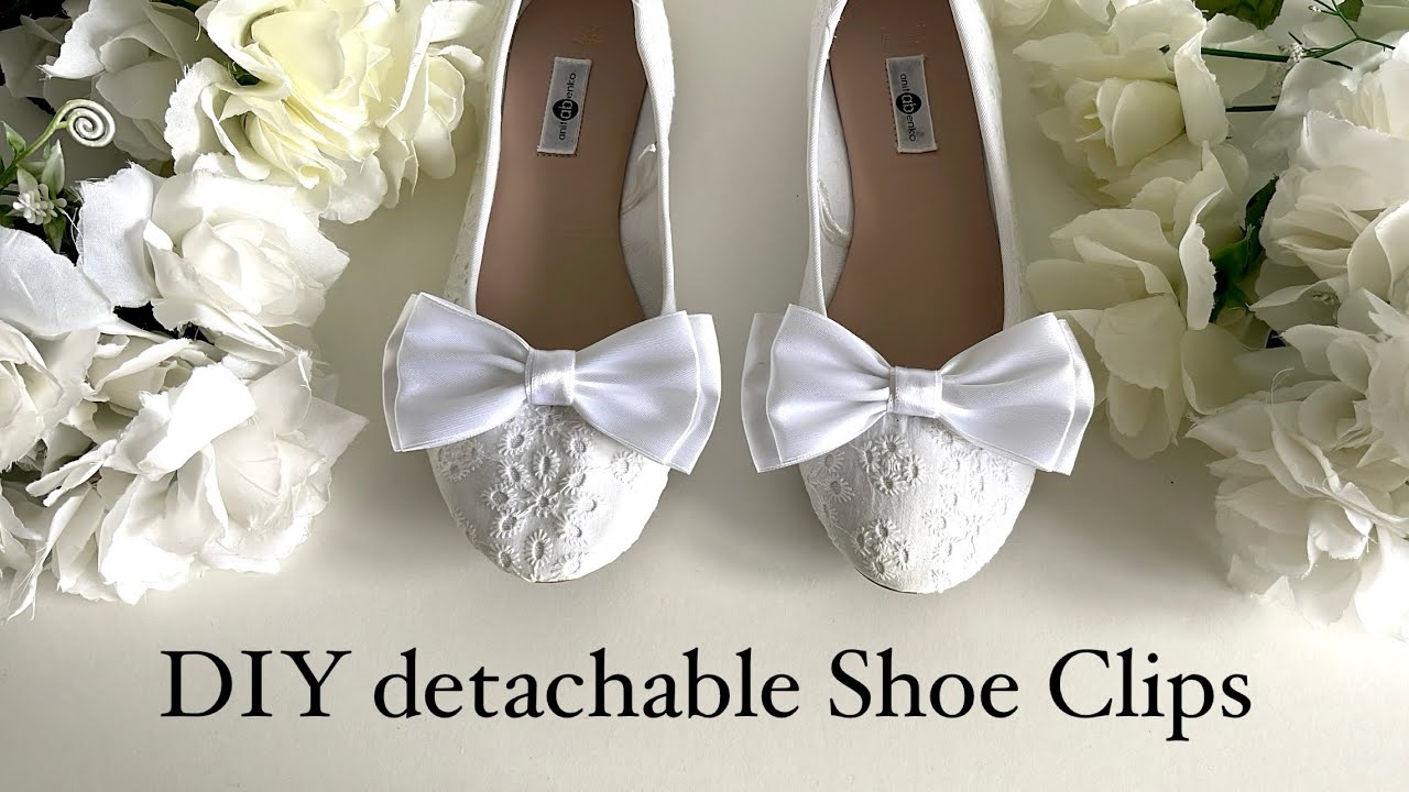 How to make Bridal Shoe Clips, Shoe Bow diy tutorial, Wedding shoe diy, Anita Benko Bridal