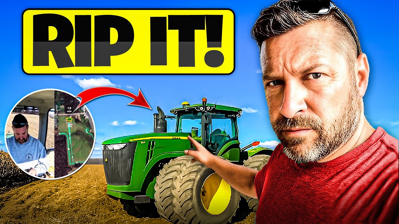 Чизельная вспашка с помощью John Deere 9560r