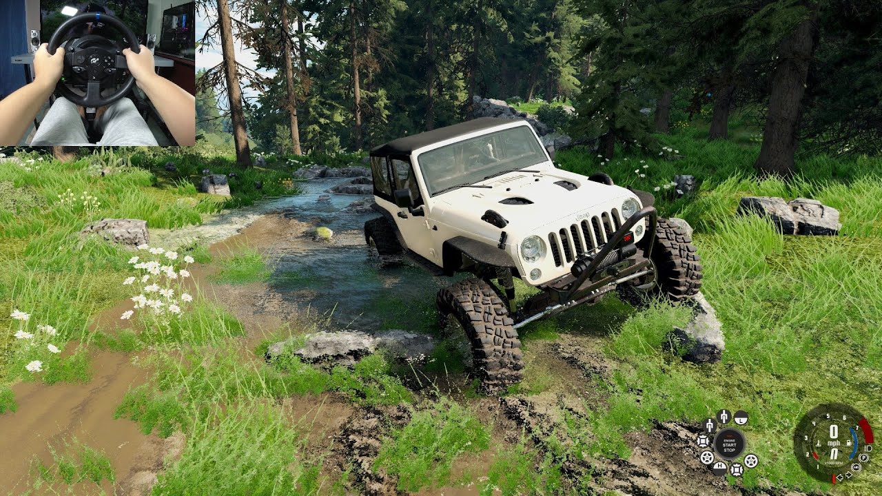 Jeep Wrangler In The Wilderness BeamNG.Drive - Thrustmaster T300RS GT