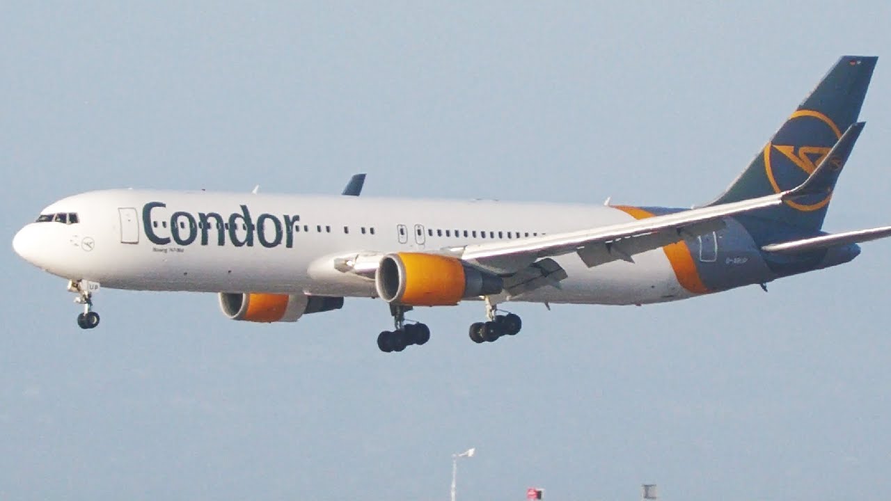 Condor Inaugural Boeing 767-300 Landing at SFO