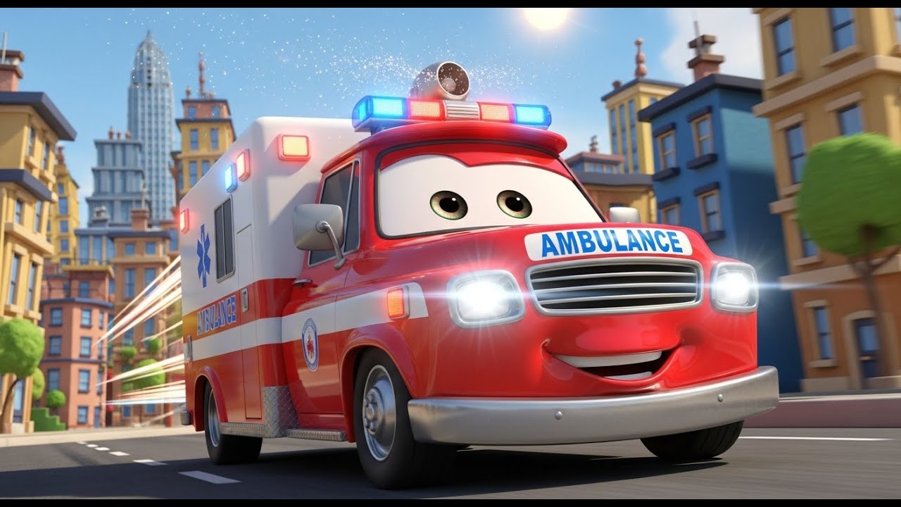**Ambulance Race Adventure 🚑 | Exciting & Fun Kids Nursery Rhyme for Toddlers & Preschoolers**