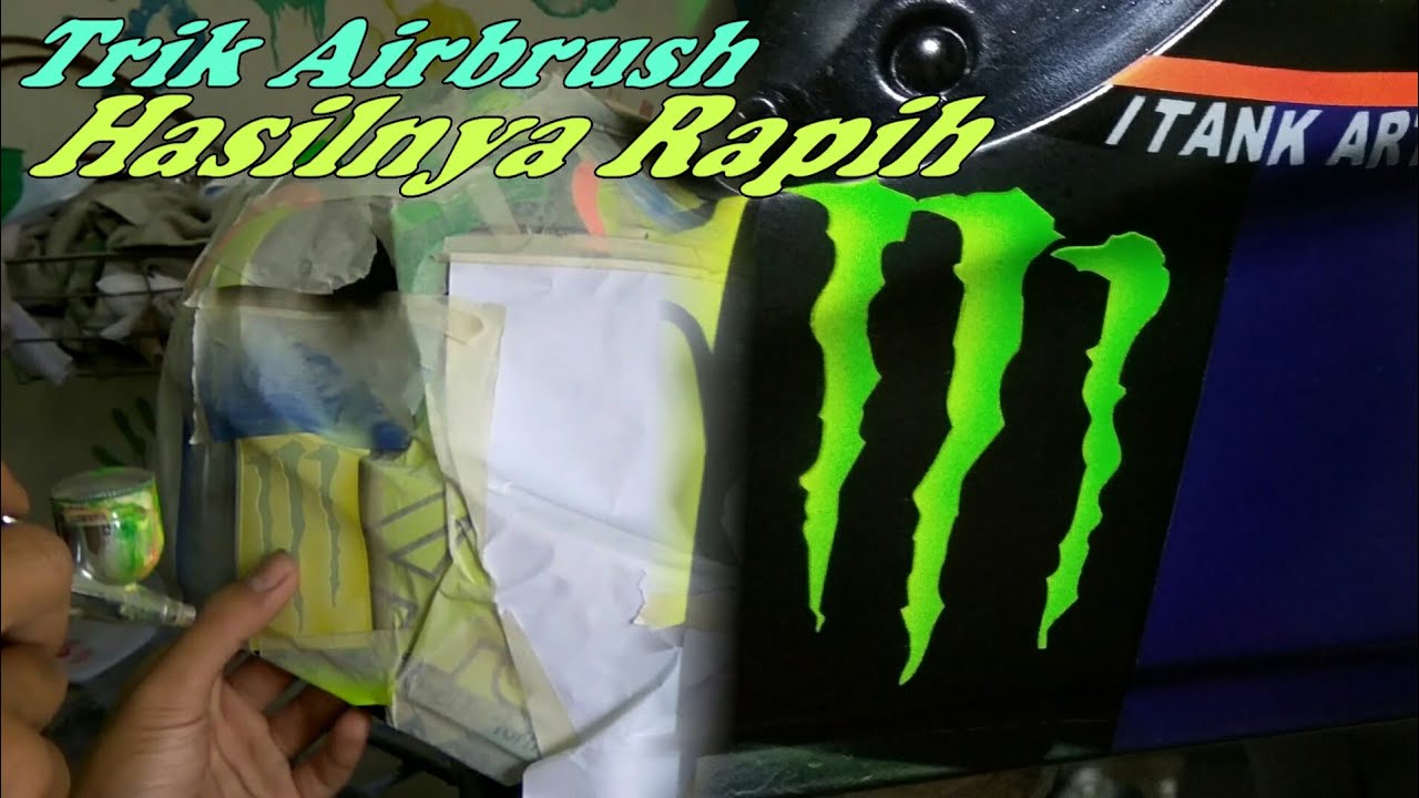 Cara Mudah Airbrush Buat Pemula | Airbrush Logo Monster