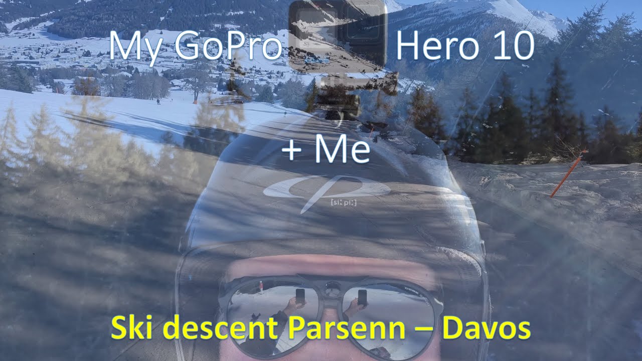 GoPro Hero 10 Ski descent Parsenn - Davos Dorf (Red and Black Pistes)