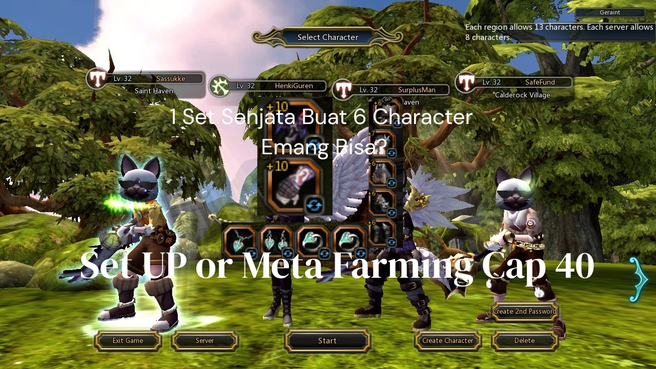 Meta Farming Di Cap 40 Nanti Cukup Dengan 1 Set Senjata Limit Semua Nest Dragonnest Classic