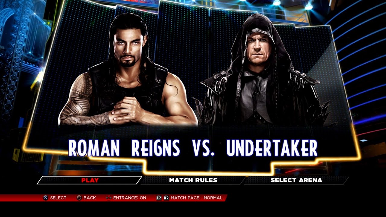 WWE 2K14 PS3 - Roman Reigns VS Undertaker [2K][mClassic]