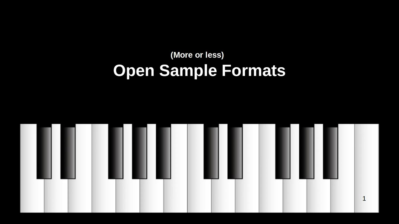 Open Sample Formats and Tools - WAV, SoundFont 2, SFZ, Bitwig Multisample, DecentSampler