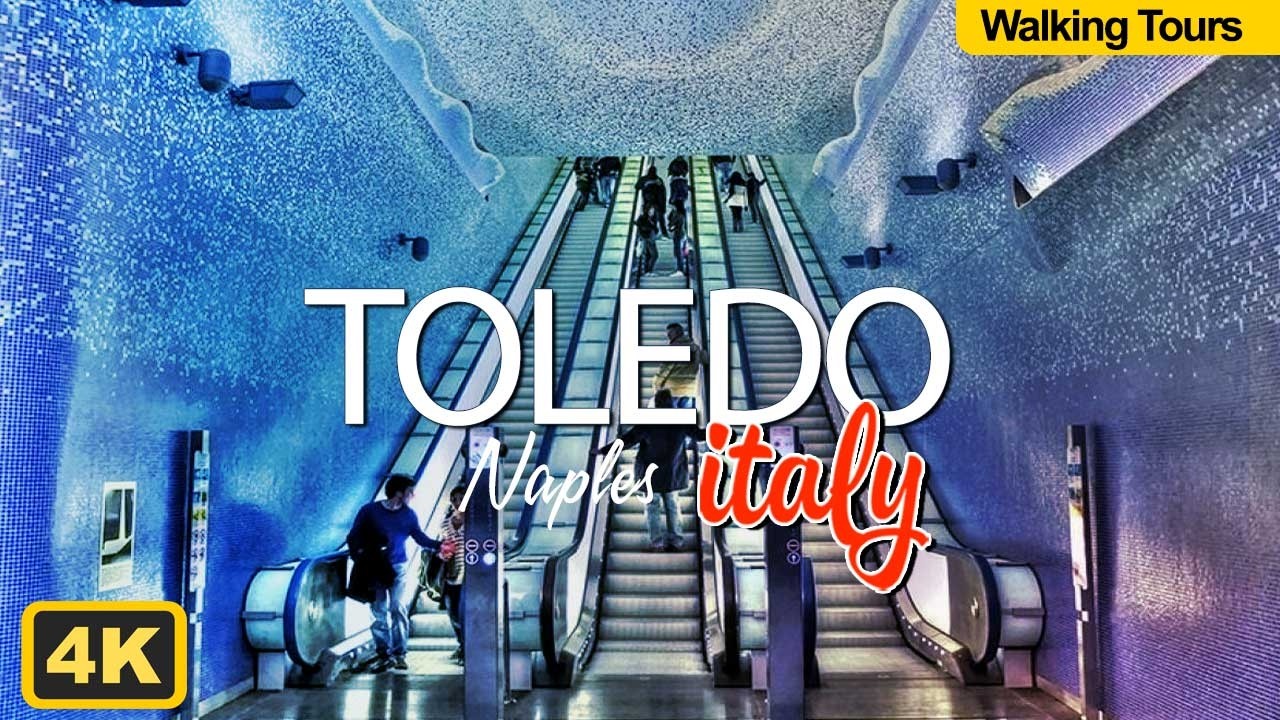 TOLEDO Napoli - Most Beautiful Metro Station in Europe - La METRO Dell'Arte più bella d'Europa 4K