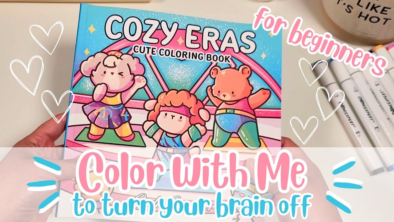 Cozy Color With Me For Beginners (Cozy Eras) 🖍️💕 | Fun K-Pop Music🎵