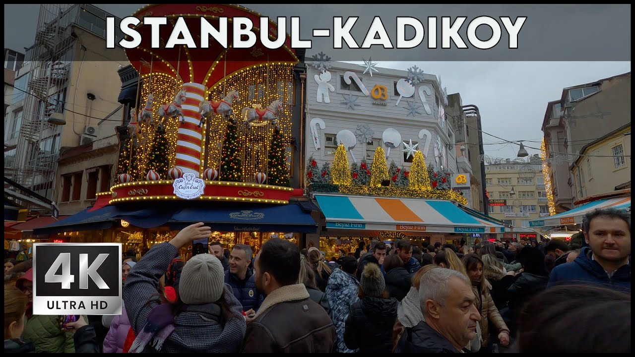 ⁴ᴷ⁵⁰ 🇹🇷 Exploring Kadikoy Streets before Christmas: A Cultural Gem on Istanbul’s Asian Side