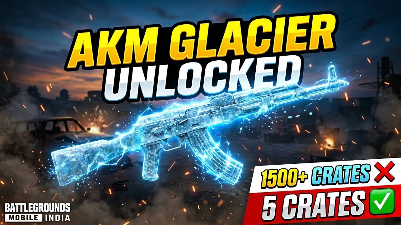 FINALLY 😍 I GOT AKM GLACIER | AKM GLACIER CRATE OPENING TRICKS BGMI