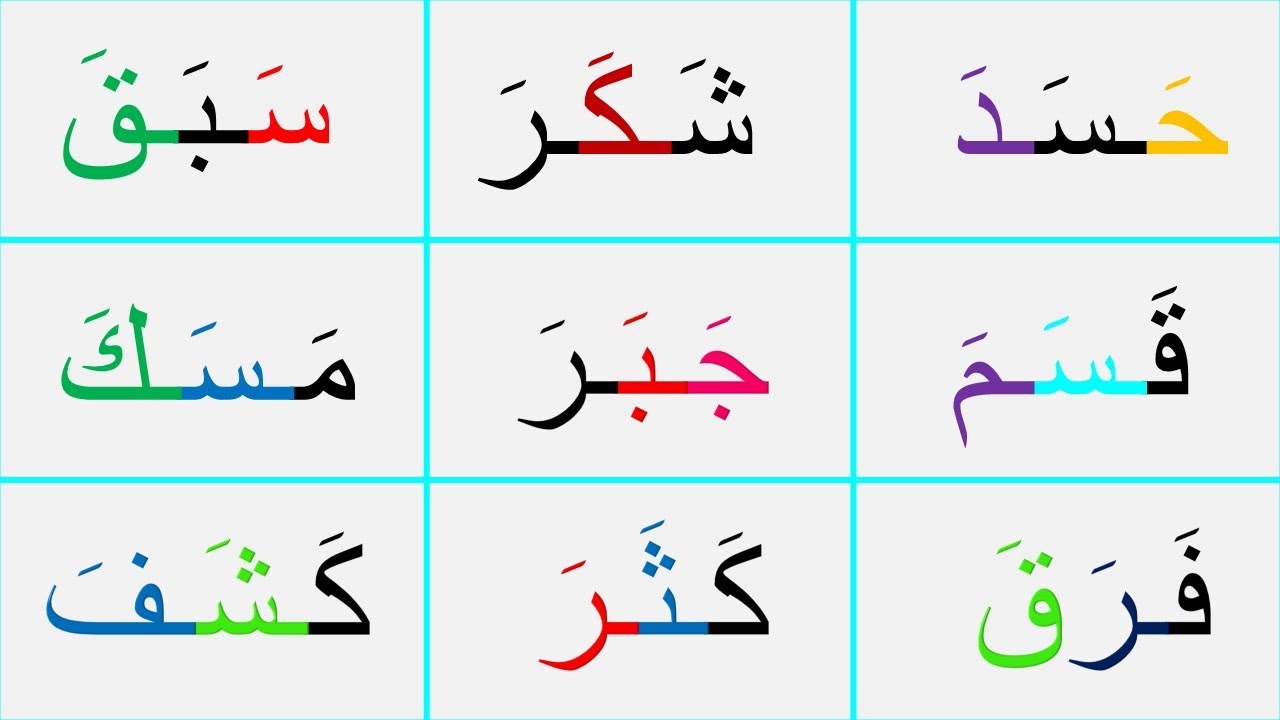 تعلم بالطريقة بالصحيحة كتابة و قراءة كلمات ثلاثية مع الفتح