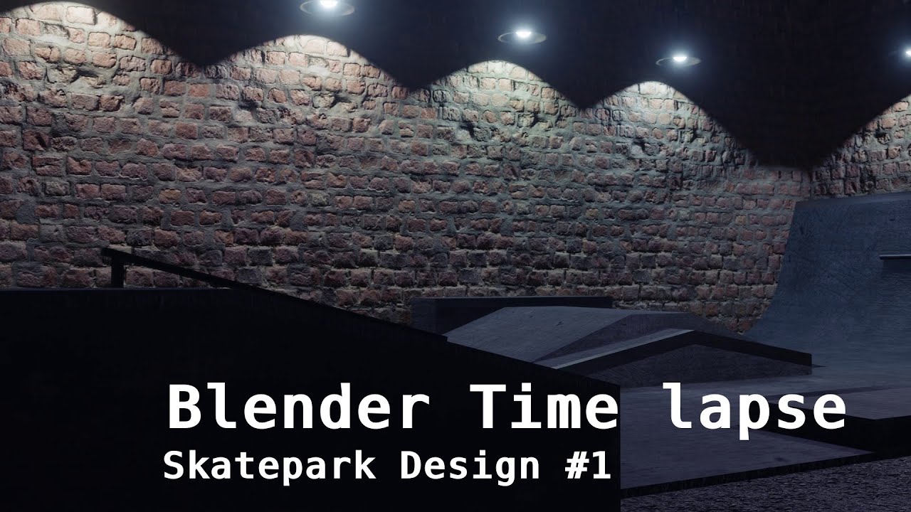 Blender Time lapse: Designing a Skatepark (Design #1)