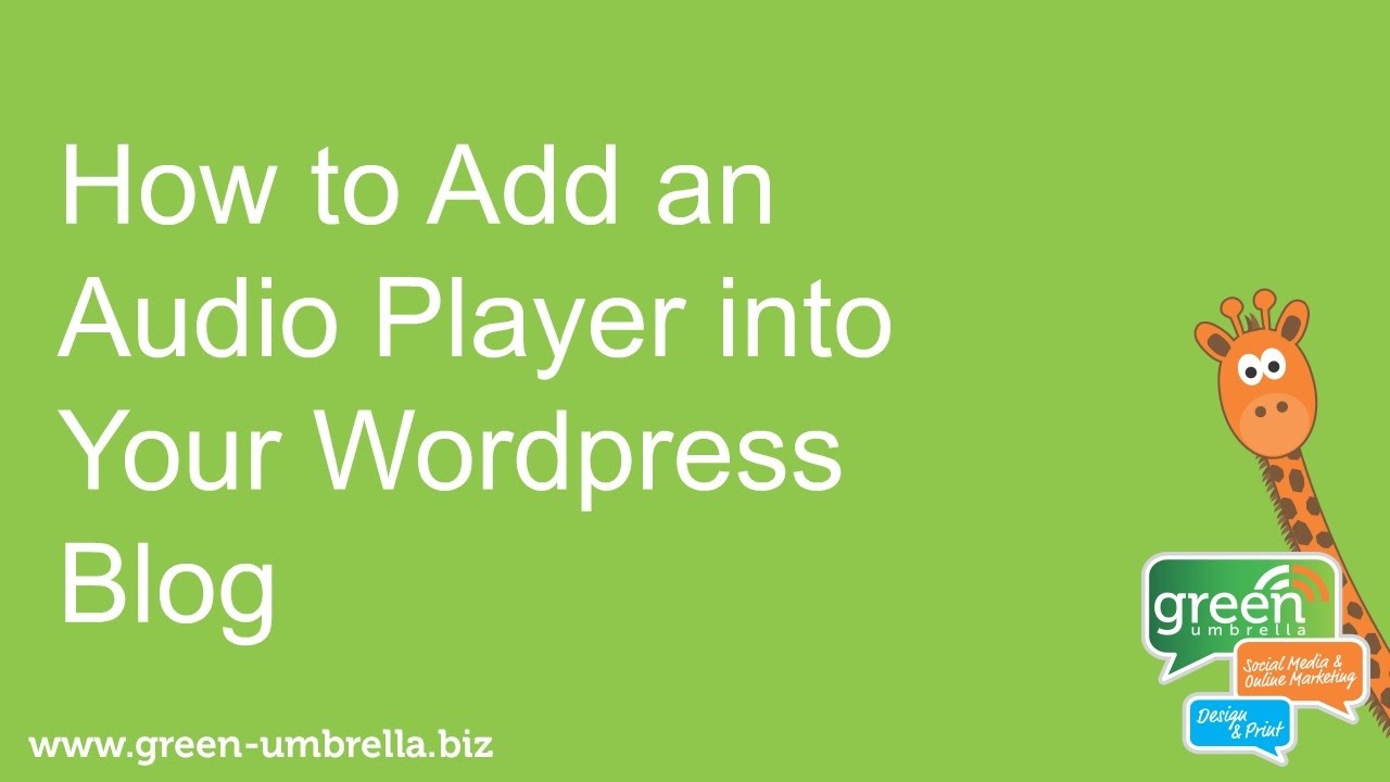 How To Embed An Audio Player into Wordpress