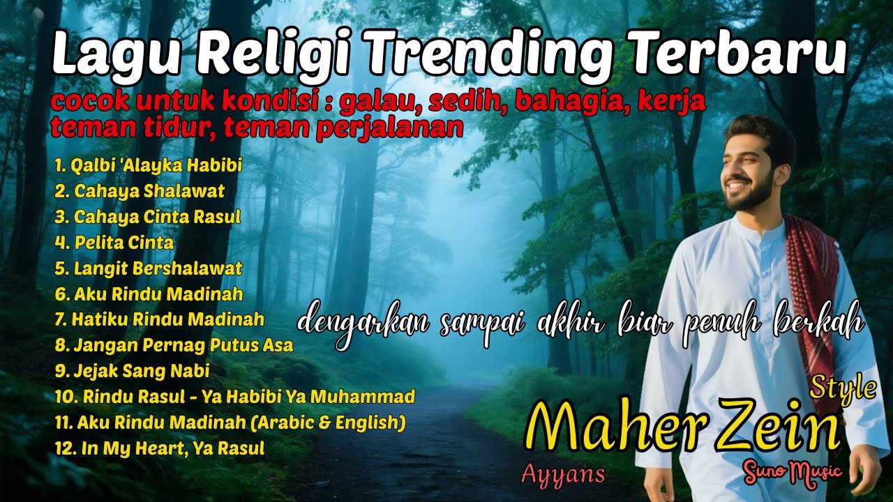 Lagu Religi Viral Maher Zein Style 🤍 | Galau, Sedih, Perjalanan, Kerja, Tidur - Bikin Tenang!