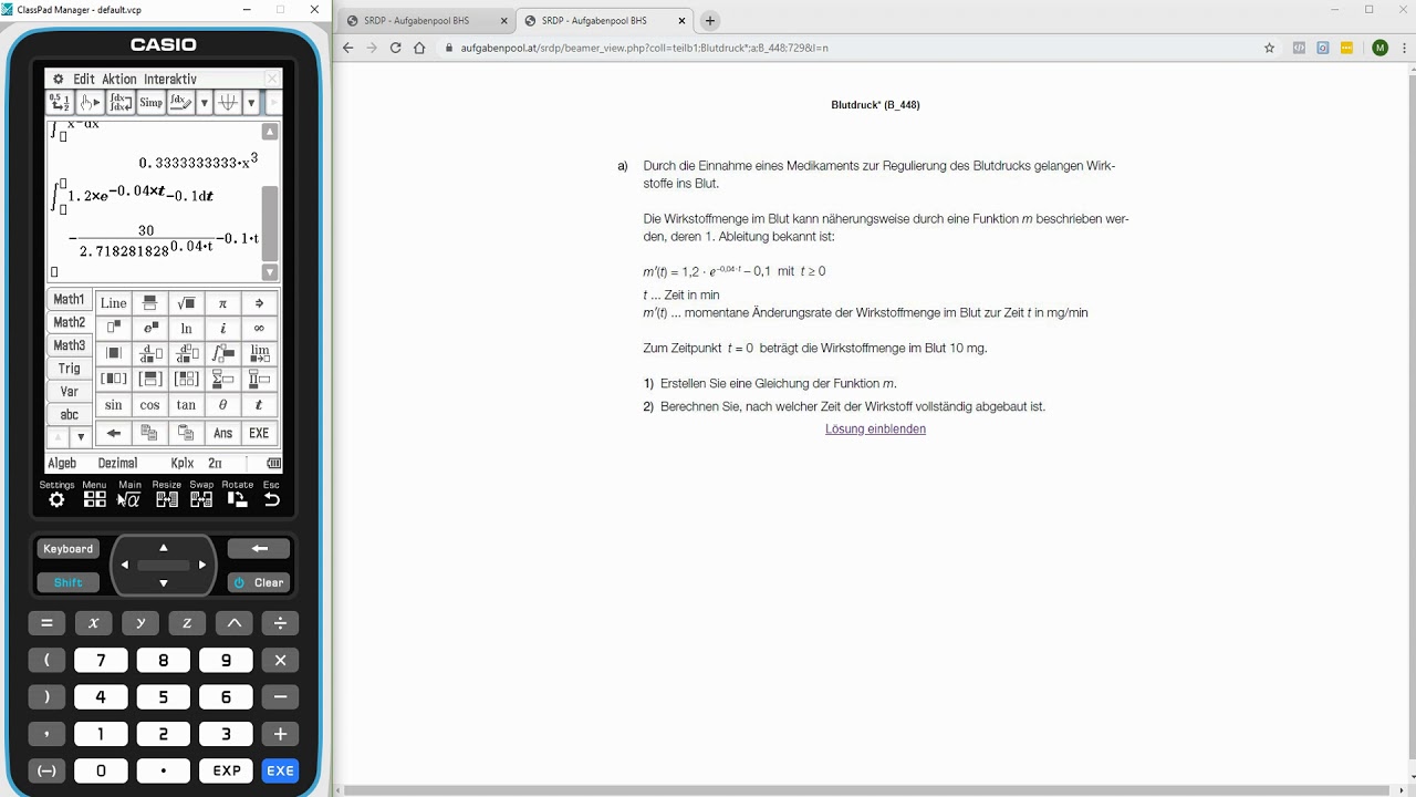 CASIO ClassPad II (fx-CP 400) - Unbestimmtes Integral