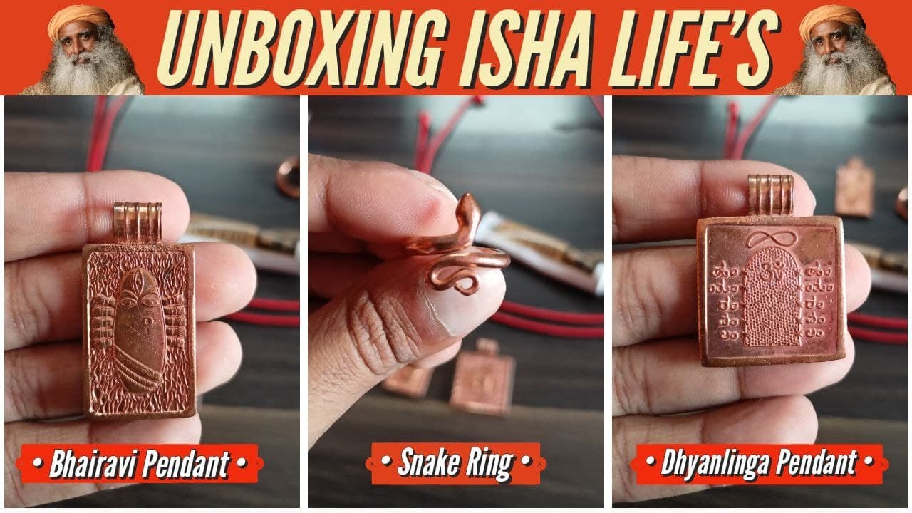 UNBOXING I ISHA LIFE CONSECRATED PENDANTS I COPPER SNAKE RING I PENDANT ROPE