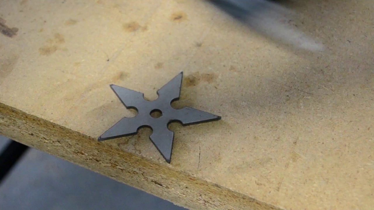 Laser cutting a throwing star!