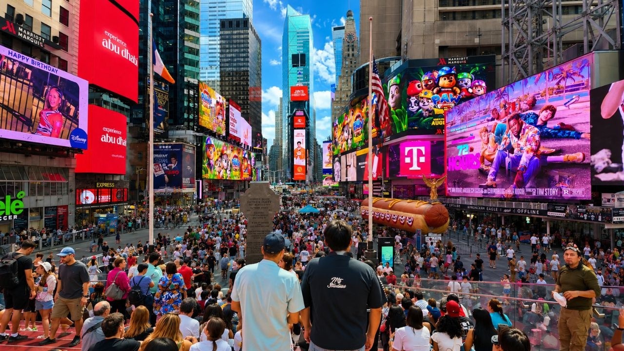 🗽 New York is Absolutely Crowded Today! 🇺🇸 Times Square Walking Tour| Perfect Summer Weather