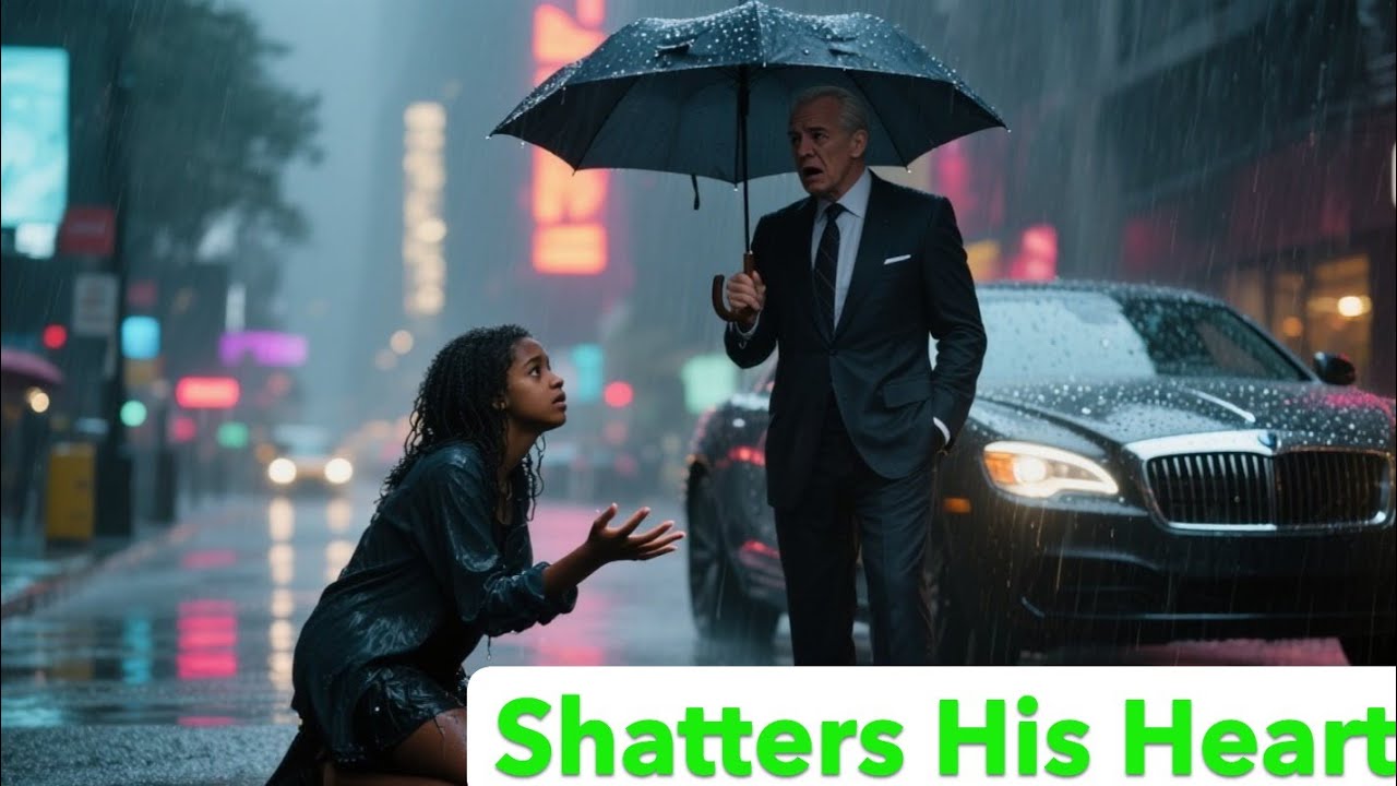 Billionaire Spots Black Girl Begging in the Rain — What He Learns Shatters His Heart
