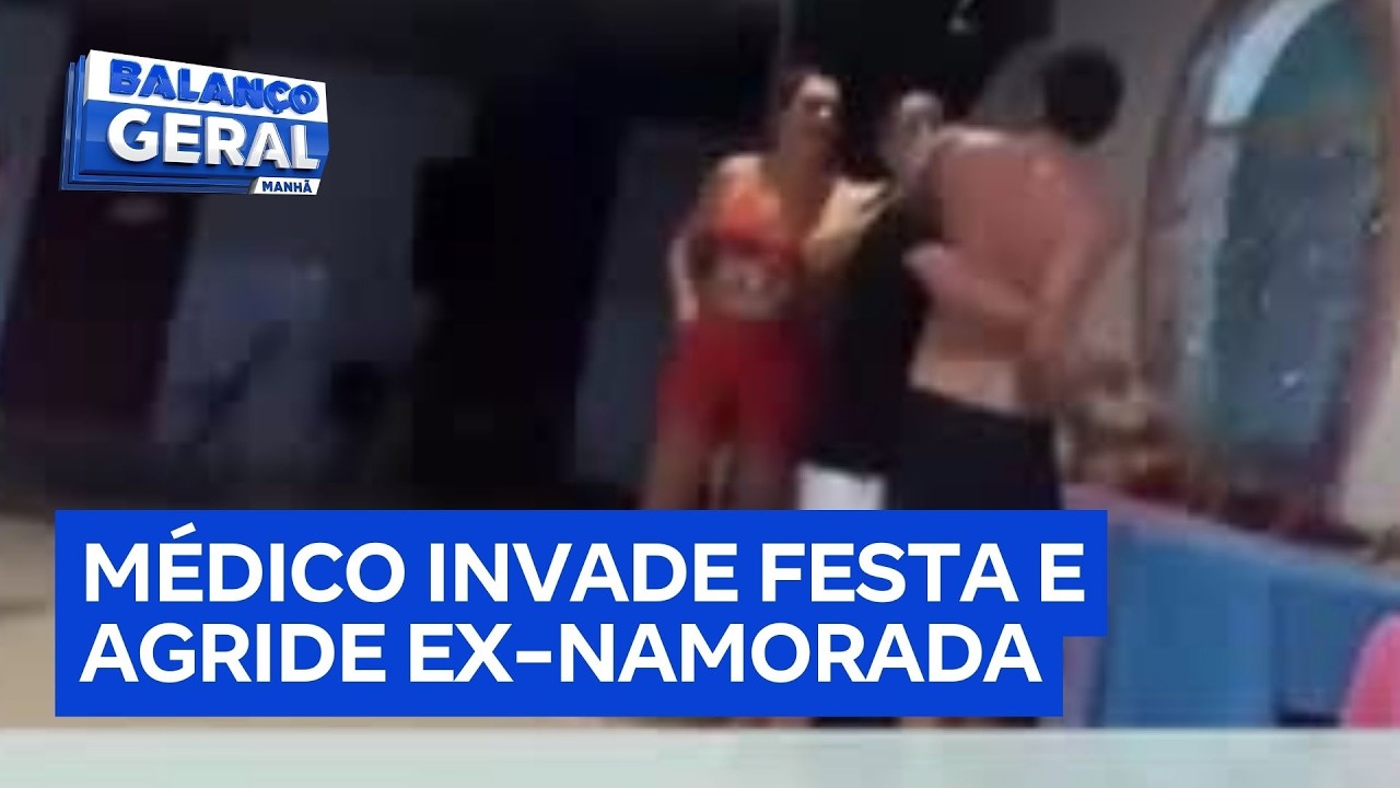 Médico invade festa e agride a ex-namorada por não aceitar fim do relacionamento