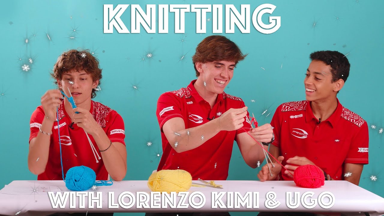 Knitting with Lorenzo, Kimi & Ugo