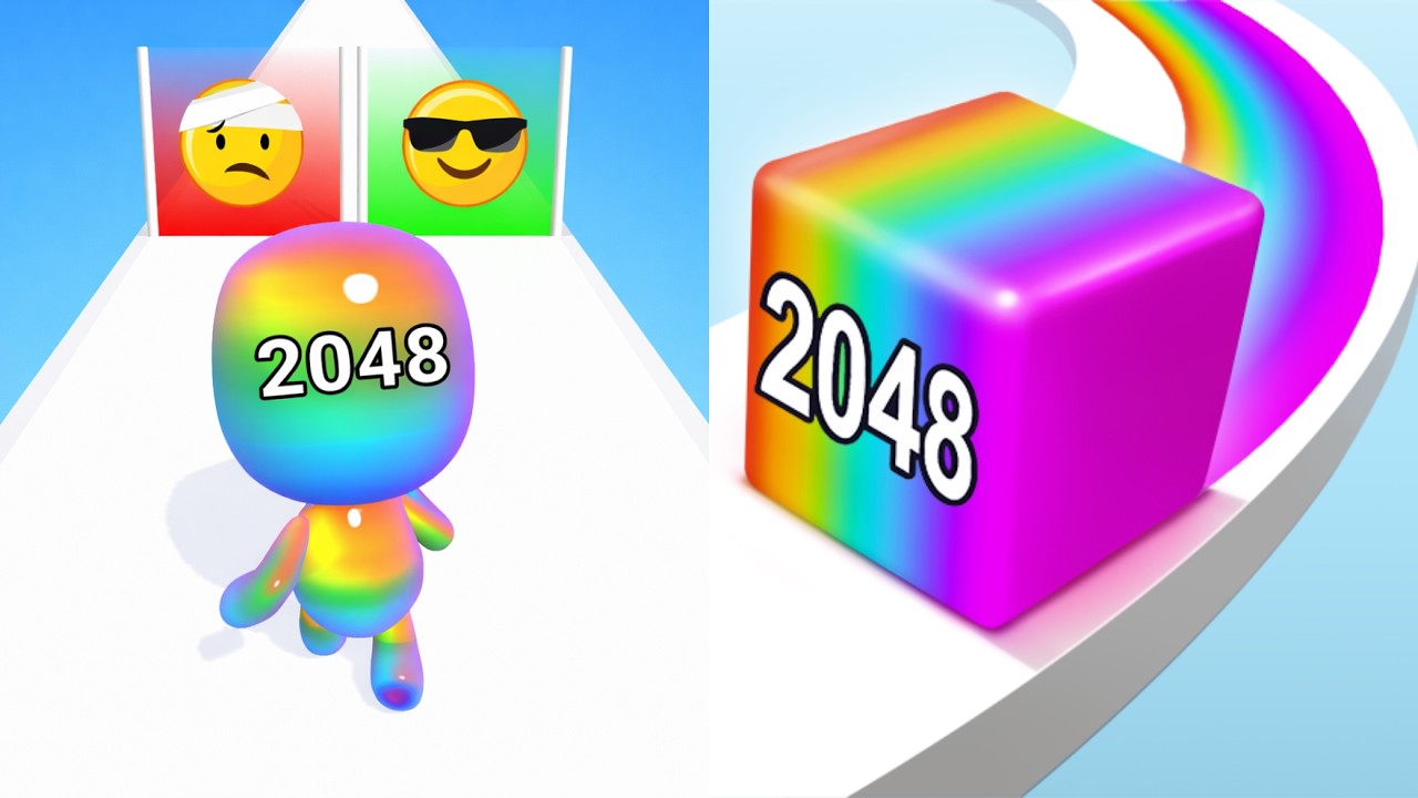 Jelly Run 2048 Vs Man Runner 2048 | Walkthrough Max Gameplay | New Update